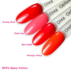 Diva Gellak Spicy Colors - Pretty Red - 10ml - Hema Free