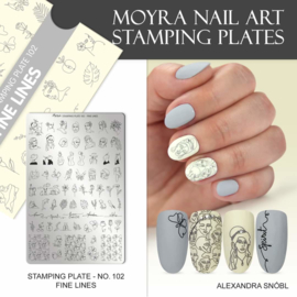 Moyra Stamping Plate 102 Fine Lines