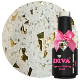 Diva Topcoat Flaking Gold - 15ml