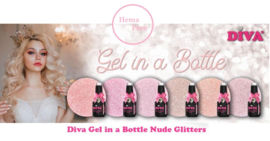 Diva Gel in a Bottle Nude Glitters Pinky Candy - 15ml - Hema Free