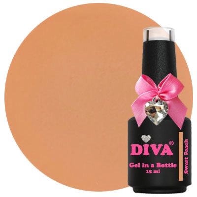 Diva Gel In A Bottle Glamour Nail Gallery Elegant - Sweet Peach 15ml - Hema Free - TPO Free