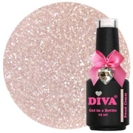 Diva Gel in a Bottle Nude Glitters Sweet Cream - 15ml - Hema Free