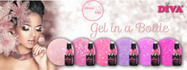 Diva Gel in a Bottle Showflakes Collection -  6x15ml - Hema Free + Gratis Fineliner