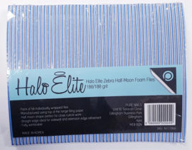 Halo Elite-vijl Zebra Half-Moon-vijl 180/180 grit – individueel verpakt – 50 stuks