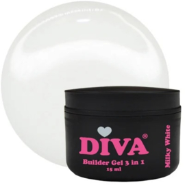 DIVA Builder Gel LOW HEAT 3-in-1 MILKY WHITE 15ml