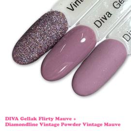 DIVA Gellak Fluffy Powder Flirty Mauve 10ml  - Hema Free - TPO Free