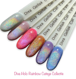 Diva Gellak Cat Eye Holo Rainbow 6 x 15ml Collection