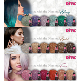 Diva Gellak Dancing with the Diamonds - BLING + BOLD + FEVER Collection 18x10ml + Gratis Fineliner - Hema Free - TPO Free