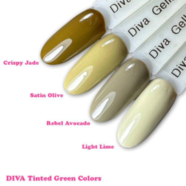 Diva Gellak Tinted Green Colors - Crispy Jade - 10ml - Hema Free​
