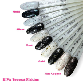 Diva Topcoat Flaking Silver - 15ml