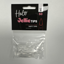 Halo Jellie Nail Tips Stiletto Long, Sizes 9, 50 One Size