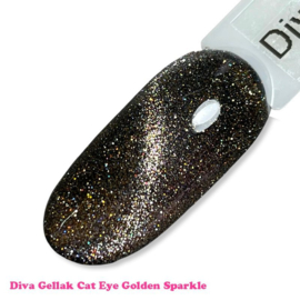 Diva Gellak Cat Eye Golden Sparkle - 15ml - Sparkle Season