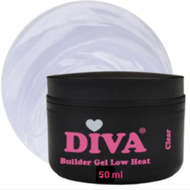 DIVA Builder Gel LOW HEAT 3-in-1 CRYSTAL CLEAR 50 ml - HEMA FREE - TPO FREE