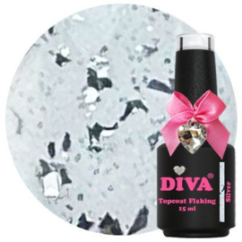 Diva Topcoat Flaking Silver - 15ml