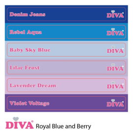 Diva Gellak Royal Blue and Berry Color Pop Stickers