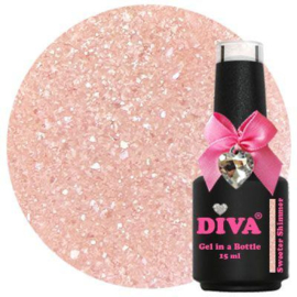 Diva Gel in a Bottle Nude Glitters Sweeter Shimmer - 15ml - Hema Free