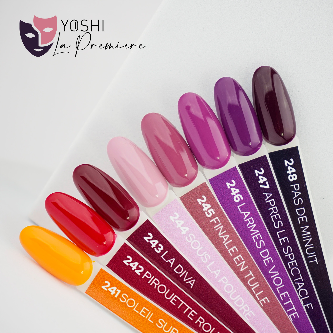 Yoshi Gelpolish La Premiere Collection 8 x 6ml + Color Pop Stickers Gratis  - HEMA & TPO Free