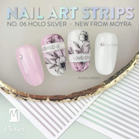 Moyra Nail Art Strips 06 Holo Silver - COMING SOON 22/02
