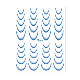 Moyra Watertransfer Sticker No. 10 Ombre Blue  - Faded French Smile