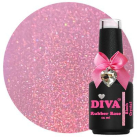 Diva Gellak Rubber Basecoat Crystal Blush 15 ml