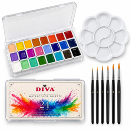 DIVA® Aquarelle Watercolor Nail Art Complete Set