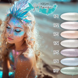 Yoshi Gelpolish Mermagic Collection 7x6ml +  Color Pop Stickers - HEMA FREE - TPO FREE