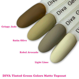 Diva Gellak Tinted Green Colors - Satin Olive - 10ml - Hema Free