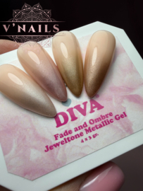 Fade & Ombre Jeweltone Metallic Gel  - Box 4 kleuren