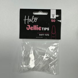 Halo Jellie Nail Tips Coffin Long, Sizes 5, 50 One Size