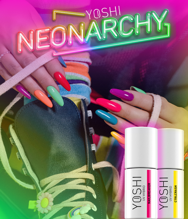 Yoshi Gelpolish Neonarchy Collection 7 x 6ml  + Gratis Color Pop stickers - Hema & TPO Free