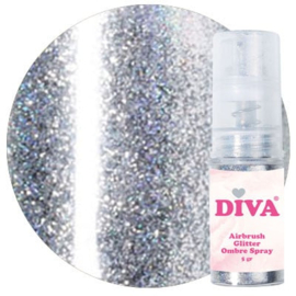 DIVA Airbrush Glitter Colorboom Spray Silver 10