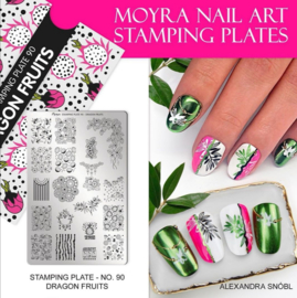 Moyra Stamping Plate 090 Dragon Fruit