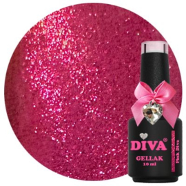 Diva Gellak Red Cat Alert - Pink Diva - 10ml - Cat Eye - Hema Free - TPO Free