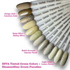 Diva Gellak Tinted Green Colors - Rebel Avocado - 10ml - Hema Free