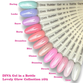 Diva Gel in a Bottle Lovely Glow Complete  Collection -  12x15ml - Hema Free + Gratis Fineliner