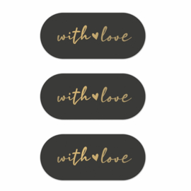 With love zwart/goud