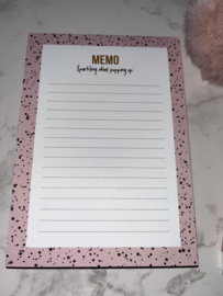 Memo sparkling pink