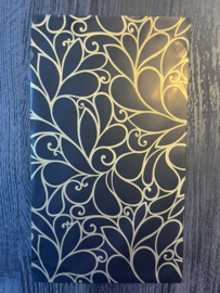Cadeauzakje bloem zwart/goud