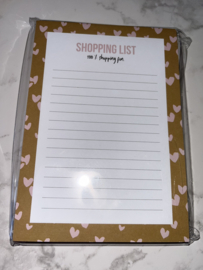 Shoppinglist hearts