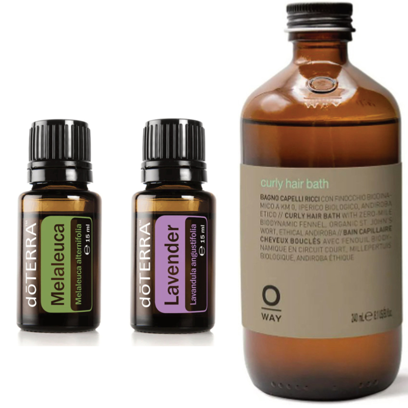 Pakket dōTERRA: tea trea+ lavendel(essentiële olie) + Oway soothing hair bath 240ml