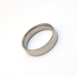 Gladde Zilveren Ring Maat 21