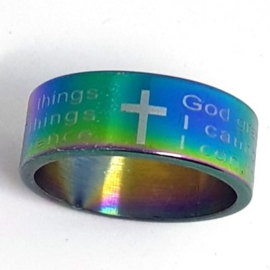 Gekleurde Ring Met Kruis