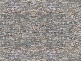 Noch 56940 -  Stenen muur / straat, natuursteen, 3D karton
