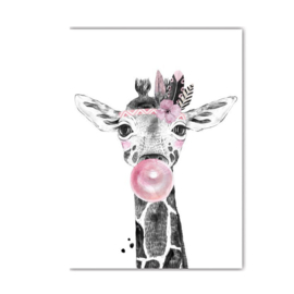 A4 poster Lieve giraffe ( PER 2 STUKS )