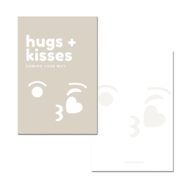 Hugs + Kisses creme   PER 5 STUKS )