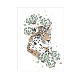 A4 poster Jungle luipaard hoofd ( PER 2 STUKS )