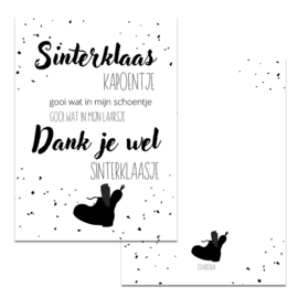 Kaart Sinterklaas kapoentje ( A6 formaat ) per 5 stuks