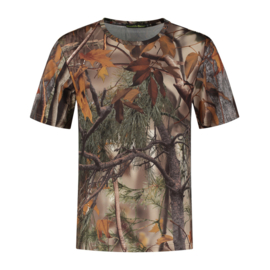 T-shirt Korte Mouw Camo Bruin Maat S