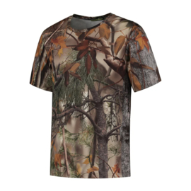 T-shirt Korte Mouw Camo Bruin Maat S