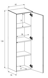 Mika side kolomkast 130
